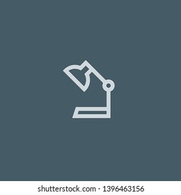 Desk Lamp vector icon. Desk Lamp concept stroke symbol design. Thin graphic elements vector illustration, outline pattern for your web site design, logo, UI. EPS 10.