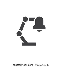Desk lamp vector icon. filled flat sign for mobile concept and web design. Reading lamp simple solid icon. Symbol, logo illustration. Pixel perfect vector graphics