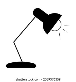 Desk lamp vector icon for graphic and web design.