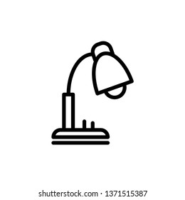 Desk lamp vector icon illustration.