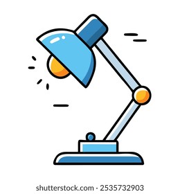 Ilustración de icono de Vector de lámpara de escritorio