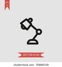Desk lamp vector icon illustration symbol