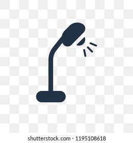 Desk lamp vector icon isolated on transparent background, Desk lamp transparency concept can be used web and mobile
