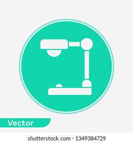 Desk lamp vector icon sign symbol