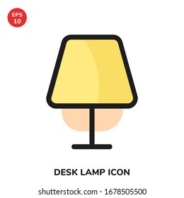 Icono de ilustración vectorial de la lámpara de escritorio aislado en fondo blanco