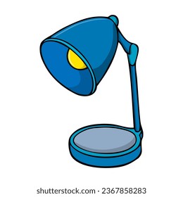 desk lamp vector illustration,isolated on white background,top view