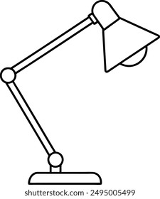 Vector de lámpara de escritorio.
lámpara de escritorio arte de línea