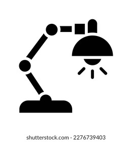 Desk Lamp Vector Solid Icons. Simple stock illustration stock