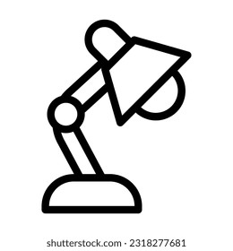 Icono De Línea Gruesa Del Vector De Lámparas De Escritorio Para Uso Personal Y Comercial.

