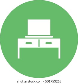 Desk and Laptop
