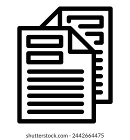 Desk letter tray icon outline vector. Bureau file repository. Stationery workplace supply