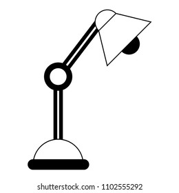 Desk light lamp in black and white