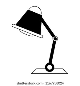 Desk light lamp in black and white