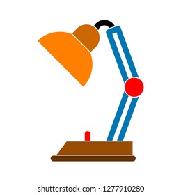 Icono de lámpara de luz de escritorio - Ilustración de foco de Vector - Objeto eléctrico