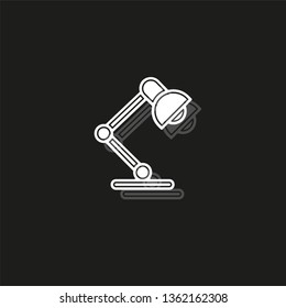 desk light lamp icon - vector spotlight illustration - electricity object