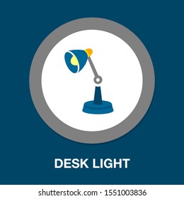 desk light lamp icon - vector spotlight illustration - electricity object