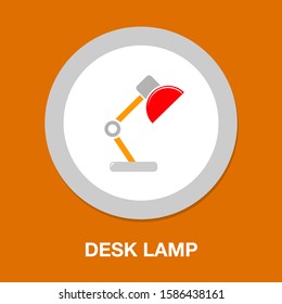 desk light lamp icon - vector spotlight illustration - electricity object
