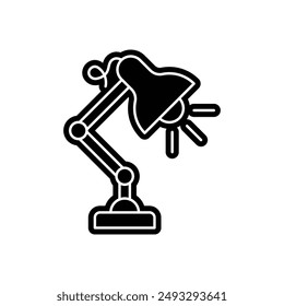 desk light lamp icon vector desk light lamp