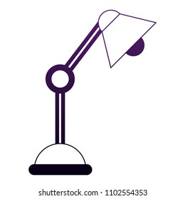 Desk light lamp in purple lines