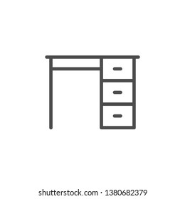 Desk line icon