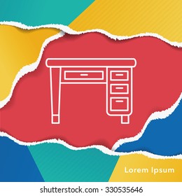 desk line icon