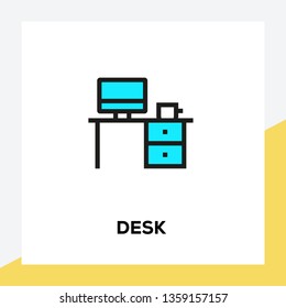 DESK LINE ICON SET
