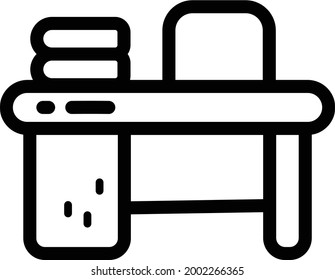 Desk line icon - vector