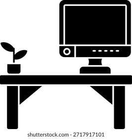 Design de ícone de vetor de linha de mesa