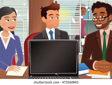 Desk meeting.
