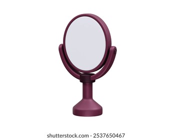 Desk Mirror 3D Icon Illustration. Small mirror 3d icon vector