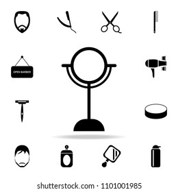 desk mirror icon. Detailed set of barber tools. Premium graphic design. One of the collection icons for websites, web design, mobile app on white background