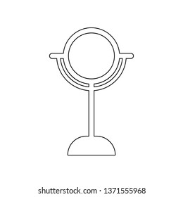 desk mirror icon. Element of Barber for mobile concept and web apps icon. Outline, thin line icon for website design and development, app development