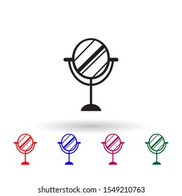 Desk mirror multi color icon. Simple glyph, flat vector of beauty salon icons for ui and ux, website or mobile application