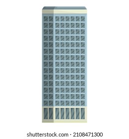 Vector de dibujos animados de iconos de escritorio multihistoria. Casa de construcción. Apartamento residencial
