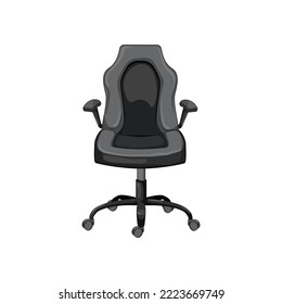 desk office chair cartoon. desk office chair sign. isolated symbol vector illustration