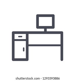 Desk Office Icon vector