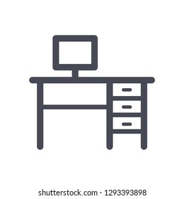 Desk Office Icon vector