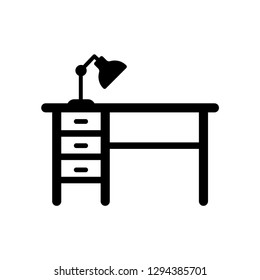 Desk office icon vector