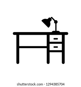 Desk office icon vector