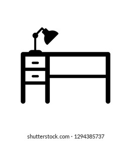Desk office icon vector