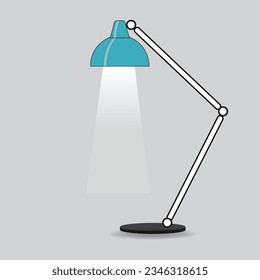 Desk office lamp with light shining