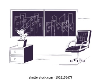 Desk and office supplies design