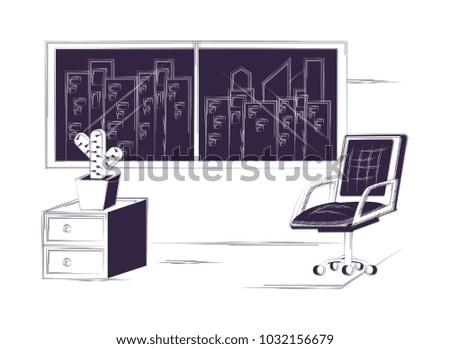 Desk and office supplies design