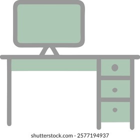 Desk Organizer Items Icon for Workspace Efficiency, Perfect for Office-Related Designs