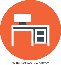 Desk Organizer Items Icon for Workspace Efficiency, Perfect for Office-Related Designs