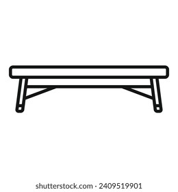 Desk outdoor icon outline vector. Top interior home. Lounge summer yard