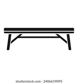 Desk outdoor icon simple vector. Top interior home. Lounge summer yard