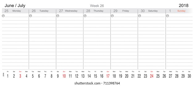 Desk Pad Working Calendar for 2018 year with Big month, Tasks calendar, Weekly Schedule, English