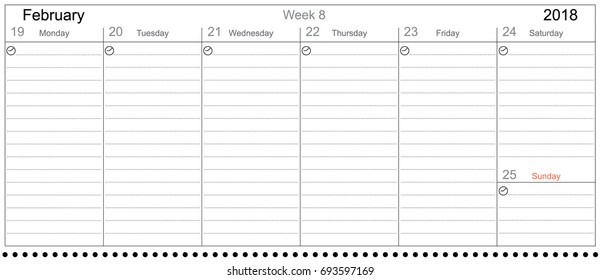 Desk Pad Working Calendar Two Sided for 2018 year, Tasks calendar