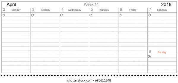 Desk Pad Working Calendar Two Sided for 2018 year, Tasks calendar, Weekly Schedule
